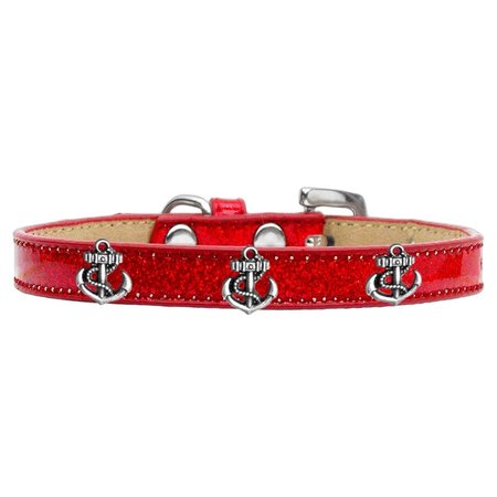 PET PAL Silver Anchor Widget Dog CollarRed Ice Cream Size 16 PE796796